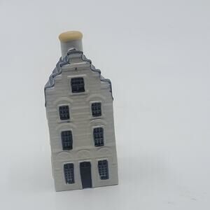 KLM Blue Delft House Bottle by BOLS Original # 34 Amsterdam New